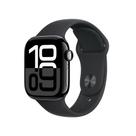 Apple Watch Series 10 GPS, Caixa Preta Brilhante de Alumínio de 42 mm, Pulseira Esportiva Preta, Tamanho M/G - MWWF3AM/A