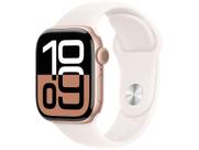 Apple Watch Series 10 GPS + Cellular Caixa Cor de Ouro Rosa de Alumínio 42mm Pulseira Esportiva Blush-clara P/M