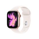 Apple Watch Series 11 GPS, Caixa Cor de Ouro Rosa de Alumínio de 42 mm, Pulseira esportiva blush-clara, Tamanho P/M - MEU04AM/A
