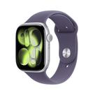 Apple Watch Series 11 GPS - Caixa prateada de alumínio 46 mm - Pulseira esportiva roxo-névoa M/G