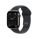 Apple Watch Series 11 GPS + Cellular - Caixa ardósia de titânio 42 mm - Pulseira esportiva preta P/M