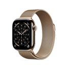 Apple Watch Series 11 GPS + Cellular - Caixa dourada de titânio 42 mm - Pulseira dourada estilo milanês
