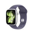 Apple Watch Series 11 GPS + Cellular - Caixa prateada de alumínio 42 mm - Pulseira esportiva roxo-névoa P/M