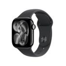 Apple Watch Series 11 GPS + Cellular - Caixa preta brilhante de alumínio 42 mm - Pulseira esportiva preta P/M
