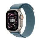 Apple Watch Ultra 3 GPS + Cellular - 49mm - Caixa natural de titânio Pulseira loop Alpina azul-clara P