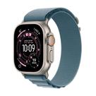Apple Watch Ultra 3 GPS + Cellular - Caixa natural de titânio 49 mm - Pulseira loop Alpina azul-clara M