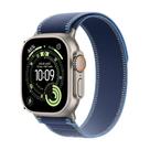 Apple Watch Ultra 3 GPS + Cellular - Caixa natural de titânio 49 mm - Pulseira loop Trail azul/azul-brilhante P/M