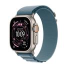 Apple Watch Ultra 3 GPS + Cellular Caixa Natural de Titânio 49mm Pulseira Loop Alpina Azul-clara G