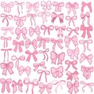 Applique de tecido Wavwavw 50 peças Pink Bow Patches 7 cm