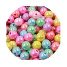 Aprox. 870 Perolas Irisada 8mm Candy Colors Pacote com 250g