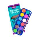 Aquarela 12 cores com pincel Onda