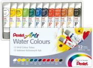 Aquarela Base Água Profissional 12 Cores Pentel Amarelo Aquarela Base Água Profissional 12 Cores Pentel Amarelo