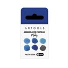 Aquarela Em Pastilha c/ 6 Tons De Azul Artools Matiz Acqua