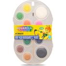 Aquarela Escolar Estojo com 12 Cores + Pincel Aquarela Escolar Estojo com 12 Cores + Pincel
