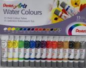 Aquarela water colours 15 cores PENTEL