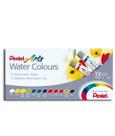 Aquarela Water Colours Com 12 Tintas em Cores Variadas Tubo 5ml Pentel Arts Aquarela Water Colours Com 12 Tintas em Cores Variadas Tubo 5ml Pentel Arts