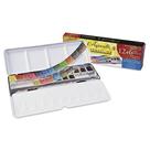 Aquarelas SENNELIER Conjunto 12+6 Meias Pastilhas Estojo Metálico