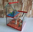 Aquario Beteira Castelo IV Tamanho Dobrado Peixe Betta Decorado