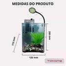 Aquário De Mesa E Luminária Led Filtro De Agua E Circulação - Tomate