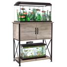 Aquarium Stand Herture para tanque de peixes de 75-110L com armário cinza