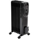 Aquecedor a óleo Amazon Basics Radiator 1500W 7 aletas preto 64cm