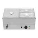 Aquecedor de Alimentos DYNAMI 1500W 110V com 3 Compartimentos em Aço Inoxidável