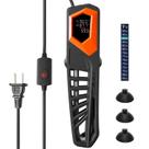 Aquecedor de Aquário HITOP 600W Titanium - Display LED de Temperatura - 75 a 180 Galões