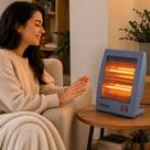 Aquecedor de Ar de Ambiente Quartzo Aquecer Casa Quarto Sala Banheiro Escritório Presente Conforto Térmico 36cm 220V
