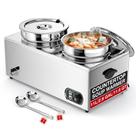 Aquecedor de sopa PYY elétrico 2x11.6QT em aço inoxidável 1500W