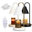 Aquecedor de velas Aimoptg Electric com luz regulável - branco