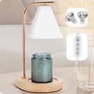 Aquecedor de velas Aimoptg Retro com base de madeira com dimmer e temporizador