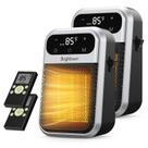 Aquecedor Elétrico Brightown 800W com Controle Remoto e Display LED, Kit com 2 Unidades