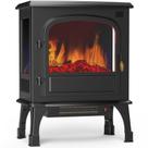 Aquecedor Elétrico com Lareira Sweetcrispy 66 cm Efeito de Chama 3D e Timer