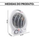 Aquecedor Ventilador Ambiente Elétrico 1500W Resistência Portátil Doméstico 110V Importway Iwele049