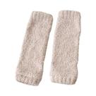 Aquecedores De Pernas Femininos De Coral Fleece Para Outono/Inverno, Grossos E Macios, Protetores De