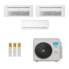 Ar-Condicionado Multi Split Inverter Midea 42.000 (1x Evap HW 9.000 + 1x Evap Cassete 1 Via 12.000 + 1x Evap Cassete 1 Via 18.000) Quente/Frio 220V