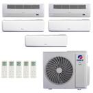 Ar-Condicionado Multi Split Inverter R-32 Gree 48000 (3x Evap HW 9000+1x Evap Cassete 1 Via 18000+1x Evap Cassete 1 Via 22000) Quente/Frio 220V