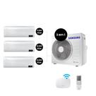 Ar Condicionado Tri-Split Samsung WindFree 24.000 BTUs (Hi Wall 9.000 & 2x12.000) Q/F WiFi