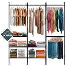 Aramado Closet Arara Roupas Prateleiras Trilho Parede 1,90m PT