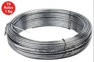 Arame Liso Galvanizado N12 Beltools 2,76mm 10 Rolos 1Kg