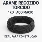 Arame Recozido Torcido 1kg BWG 18 1,24mm Fio de Amarração Forte e Flexível