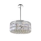 Araña CWI Lighting Colosseum de Cristal Cromada con 8 Luces de 20 pulgadas