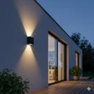 Arandela 2 Fachos Preta G9 Halopin Luminária Parede Alumínio Iluminação Externa Interna Moderna Fachada Entrada Piscina Garagem Varanda Jardim