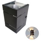 Arandela 2 Focos E Frisos Externa Parede Branca com Lâmpada 5w 3000k Branco Quente Luminária para Area Externa Jardim Varanda Parede Muro