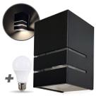 Arandela 2 Frisos 1 Facho Externa Alumínio + Led 9w