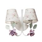 Arandela 2 Lâmpadas Flores Grandes Rosa Quarto Bebê Infantil Menina Arandela 2 Lâmpadas Flores Grandes Rosa Quarto Bebê Infantil Menina