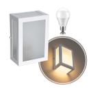 Arandela 5 Vidros De Alumino Externa Branca + LED A60 12W Br. Quente ST2777