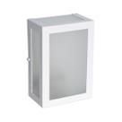 Arandela 5 Vidros Liso em Alumínio P/1xE27 Externo e Interno Branca ST2777