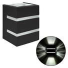 Arandela Aço Com 2 Aletas Vidro G9 Preto - Blumenau Arandela Aço Com 2 Aletas Vidro G9 Preto - Blumenau