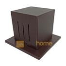 Arandela Alumínio Cubo 6 Frisos Parede Muro Bivolt Bl 08/6 Marrom
